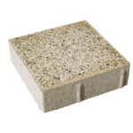 Venkovní dlažba čtverec pemrlovaný okrová